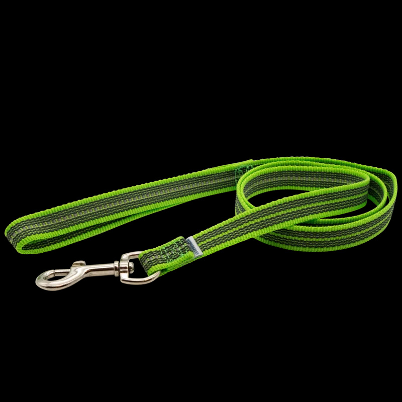Herm Sprenger Reflective Rubberised Nylon Leash Green