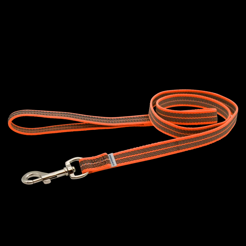 Herm Sprenger Reflective Rubberised Nylon Leash Orange