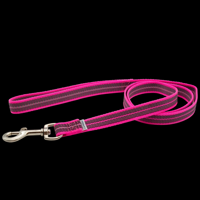 Herm Sprenger Reflective Rubberised Nylon Leash Pink