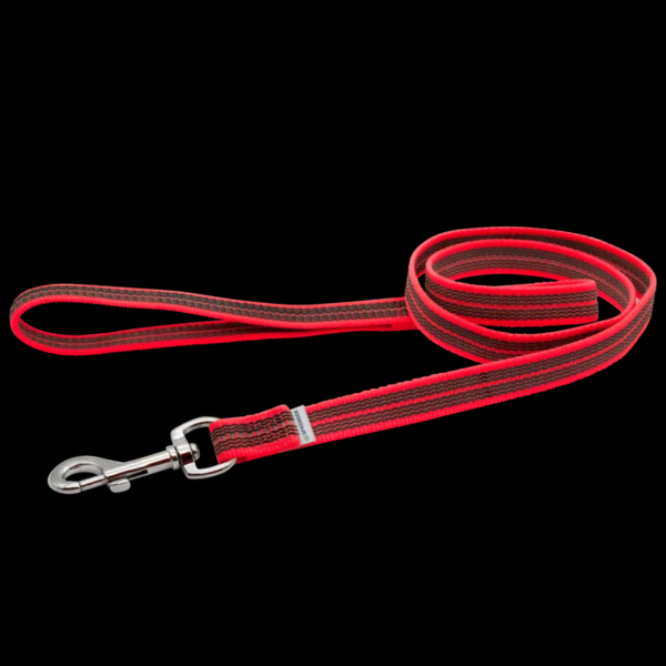 Herm Sprenger Reflective Rubberised Nylon Leash Red