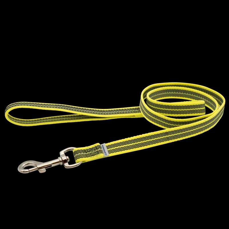 Herm Sprenger Reflective Rubberised Nylon Leash Yellow